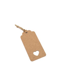 GNAFOTU Kraft Paper Gift Tags, 100PCS Brown Gift Tags for Christmas Crafts, 4.5x9.5cm Lovely Hollow Heart Wedding Favour Tags with String  - Image 2