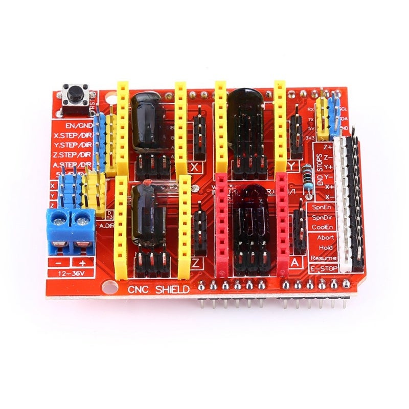 CNC Shield Expansion Board: 4 Shaft Support, Removable A4988/DRV8825 Driver Compatible - GRBL 0.8 Open-source Firmware, G Code Signal Conversion for 3D Printers, Engravers - Image 4