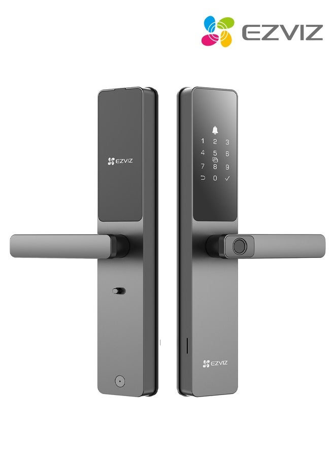 EZVIZ EZVIZ Smart Lock DL05 7-in-1 Keyless Entry Door Lock Fingerprint Access Secure Keyless Entry Instant Alerts Weather-resistant Child Safety Lock for Home, Apartment, Villa, Office, Hotel (5085) 