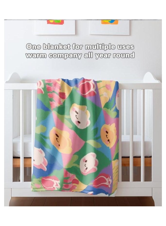 عام بطانية رقيقة من الفانيلا (دافئة ومريحة، ومناسبة للنوم، واستخدام الألعاب، وإزالة الغبار والرمل) 150 سم * 200 سم - 238 - Image 1