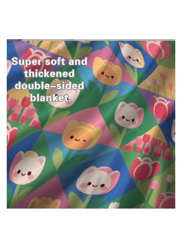 عام بطانية رقيقة من الفانيلا (دافئة ومريحة، ومناسبة للنوم، واستخدام الألعاب، وإزالة الغبار والرمل) 150 سم * 200 سم - 238 - Image 5