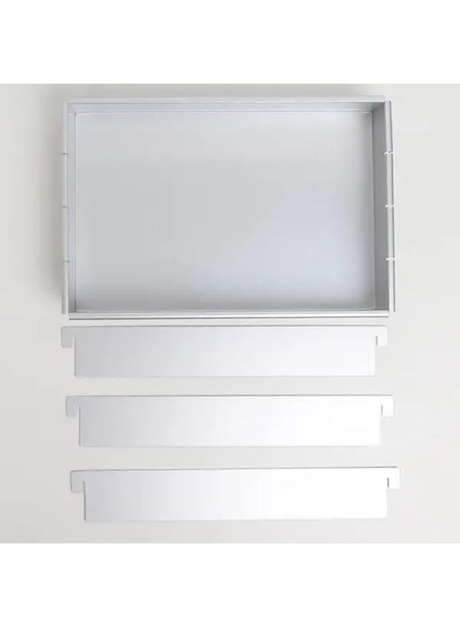 12x8 Inch Nonstick Aluminum Alloy Battenberg Cake Pan with Dividers - Image 4