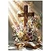 Ulord Great Jigsaw Puzzles for Adults 300 Pieces Religious Cross with Daisy Flowers Puzzles for Adults Toys Gift Family Decoration Kids Puzzle - Image 2