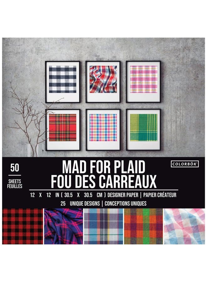 Colorbok 12in Designer Paper Mad for Plaid (Style may vary) - Image 1