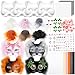 Seenelling 31 Pcs DIY Therian Mask Kit Blank Cat Mask Material Kit Accessories Set for Therian Gear StuffPink - Image 3
