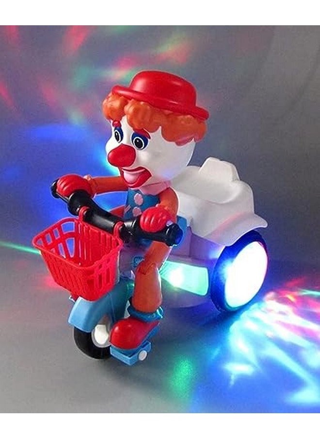 Storio - Storio Bump and Go Joker Dancing Tricycle Toy with Music and Light Activity Play Center Toy 360 Degree Rotating with Flashing Lights Action Toys for Kid - Image 1