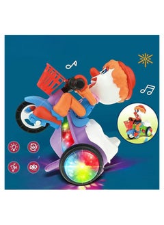 Storio Storio Bump and Go Joker Dancing Tricycle Toy with Music and Light Activity Play Center Toy 360 Degree Rotating with Flashing Lights Action Toys for Kid  - Image 1