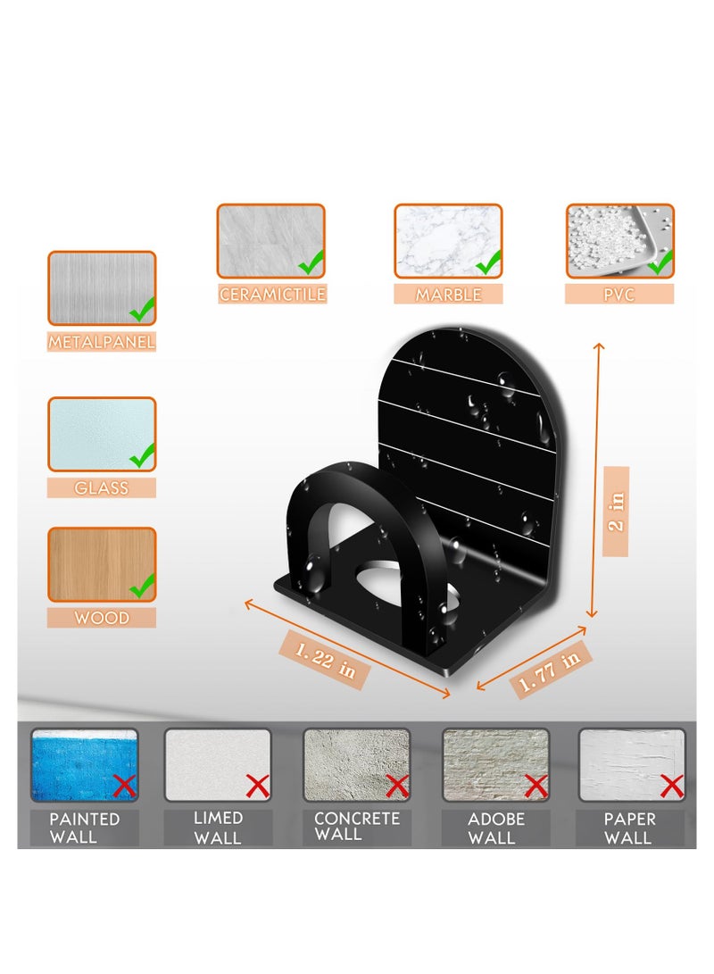 SOLARAE Sponge Holder for Kitchen Sink, Space Aluminum Kitchen Sink Sponge Holder, Kitchen Sink Caddy, Rustproof & Waterproof Dish Sponge Holder, Black, 4 Pack - Image 2