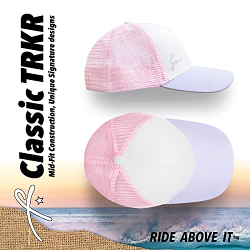 Grace Folly Beach Trucker Hats for Women- Snapback Baseball Cap for Summer (Classic Pink & Lilac) - Image 2