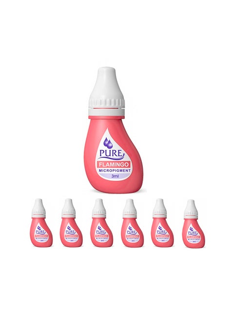 Spmu Pigment Semipermant Medical Grade -Spmu Ink - No Mixing Lip Pigment For Shading Stroke Flamingo 3Ml X 6 Bottles