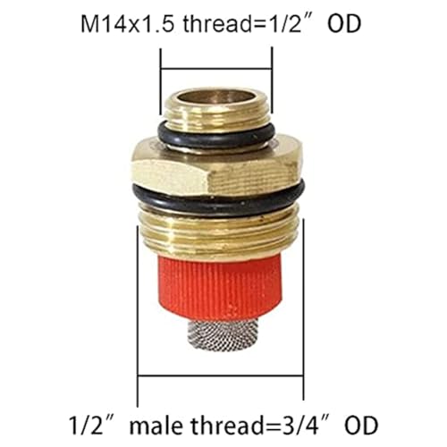 Joywayus Brass 1-Hole Misting Spray Nozzle Garden Sprinklers 1/2" NPT Male Irrigation Connector Water Sprinklers Mister Heads Fitting with Filter Mesh (Pack of 3) - Image 2