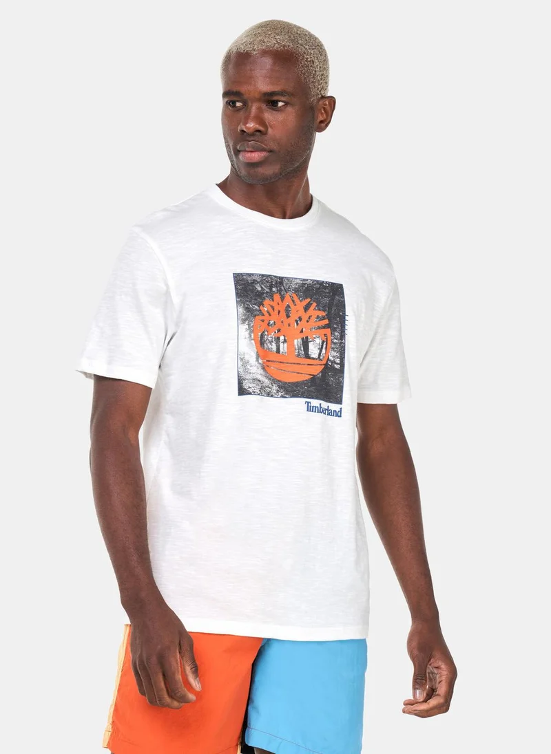 Timberland Men's Brand Carrier Front Print Graphic T-Shirt