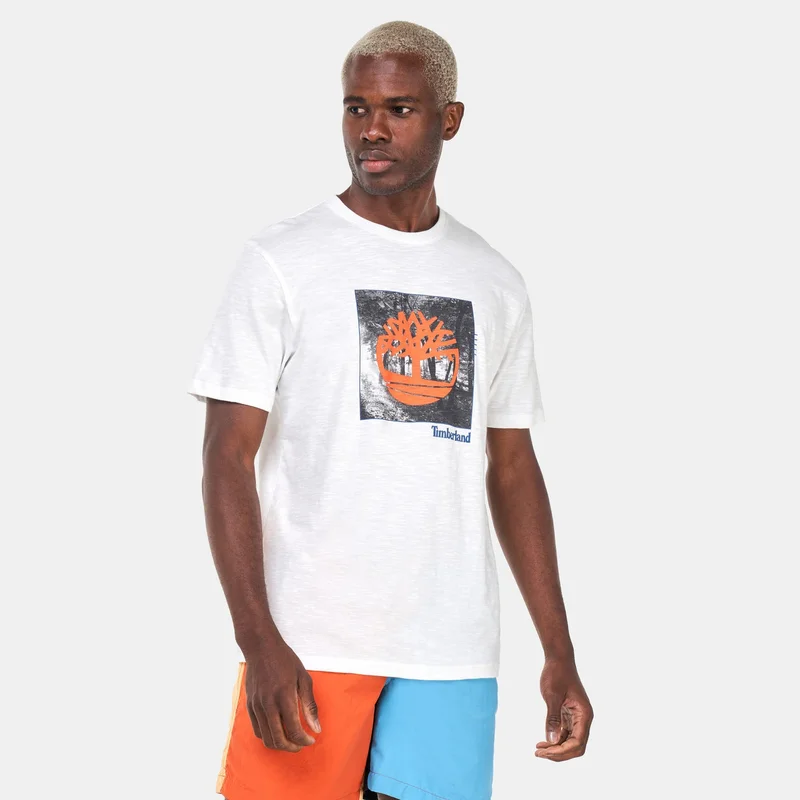 Timberland Men's Brand Carrier Front Print Graphic T-Shirt