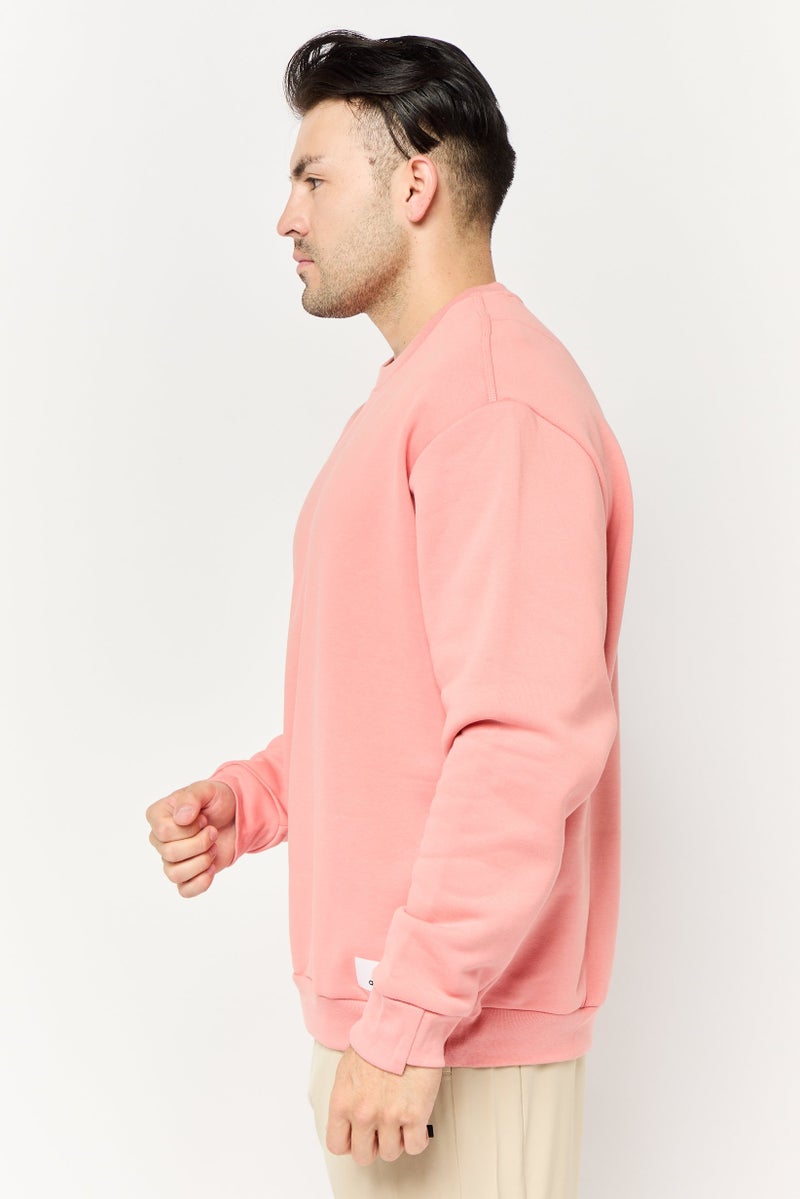 Adidas Men Sportswear Fit Long Sleeve Outdoor Sweatshirt, Coral - Image 3