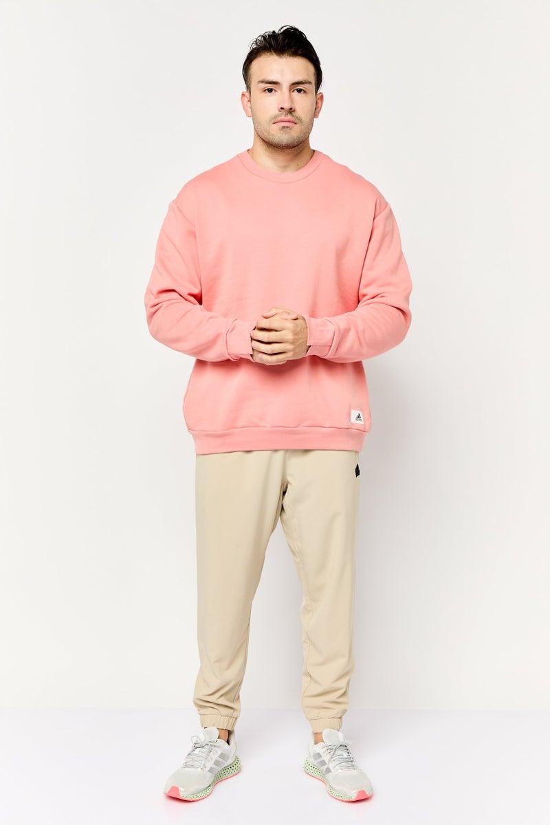 Adidas Men Sportswear Fit Long Sleeve Outdoor Sweatshirt, Coral - Image 2