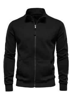 KUYING Zipper Cardigan Stand Up Collar Casual Sports Top  - Image 1