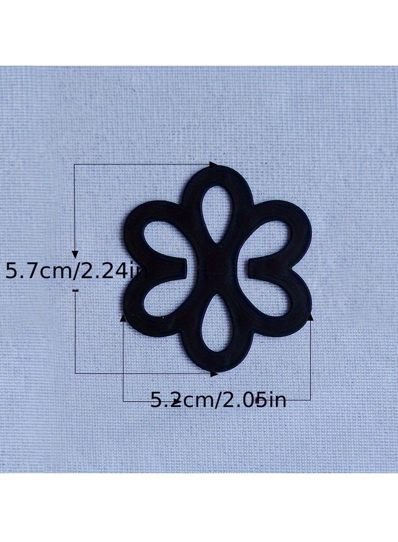 2PCS flower Shaped Bra Strap Clips for Racerback Bra Strap Clips Anti-Slip Buckles Conceal Straps for Back for Women Cross Back Convertors Adjustable Bra Straps (Black) - Image 5