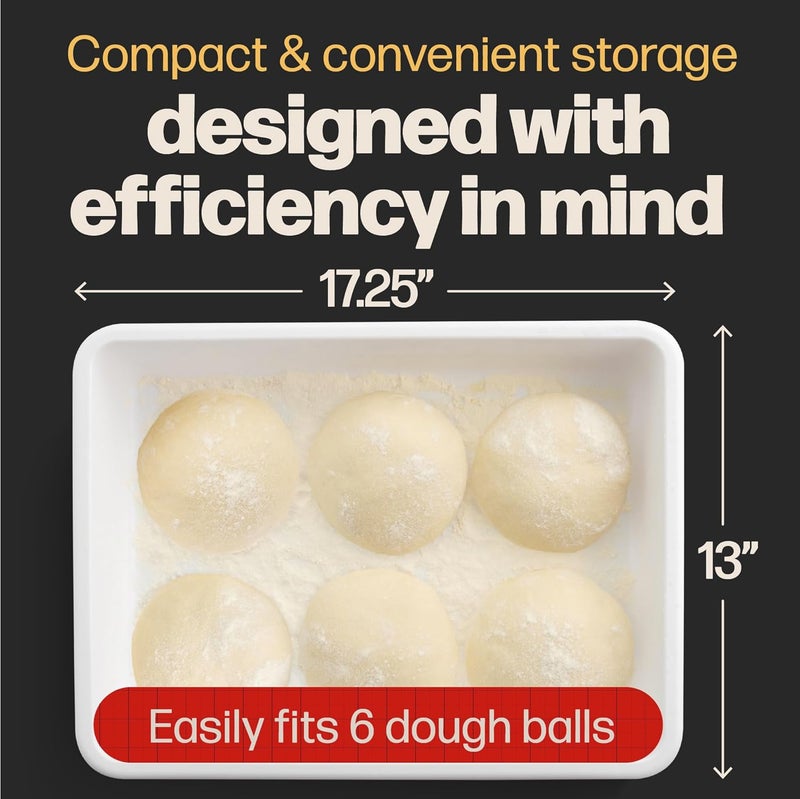 Hans Grill 2-Piece BPA Free Plastic Dough Proofing Box | Pizza & Bread Proofing Box, Stackable, with Covers & Lid | Premium Quality (2 Pack Large) - Image 2