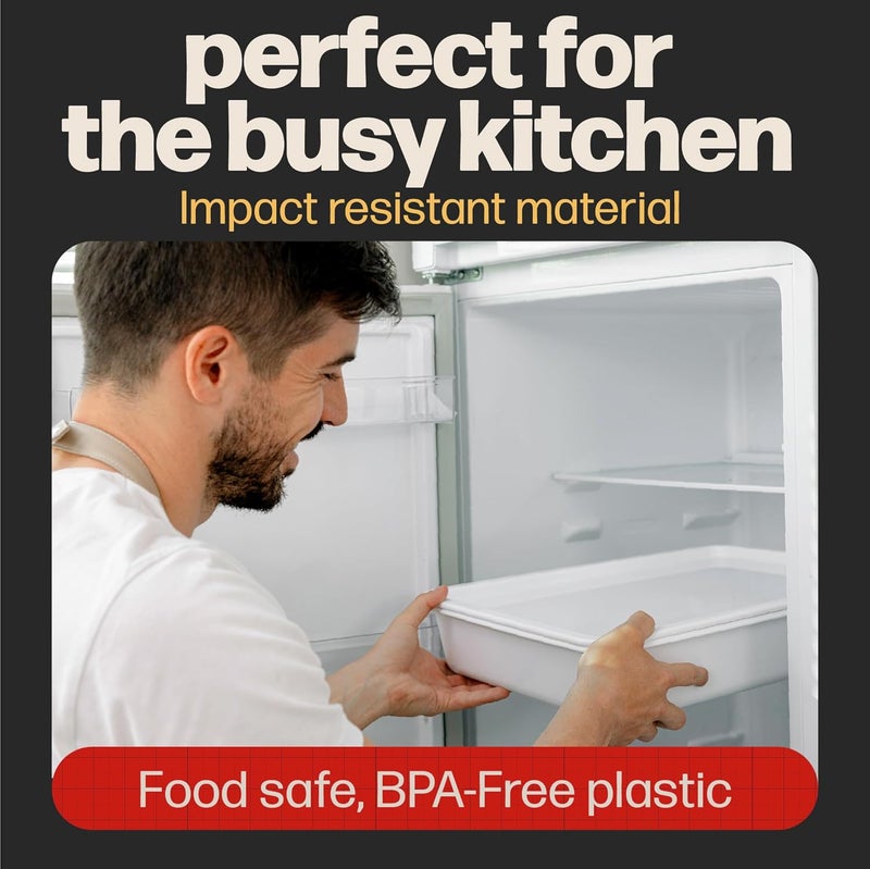 Hans Grill 2-Piece BPA Free Plastic Dough Proofing Box | Pizza & Bread Proofing Box, Stackable, with Covers & Lid | Premium Quality (2 Pack Large) - Image 4