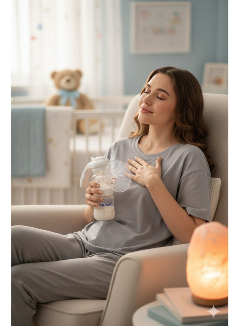 PRIMA Breast Pump – Mother’s companion at all times, providing you with a comfortable massage with effective suction. A milk bottle is attached for immediate use or storage. - Image 3