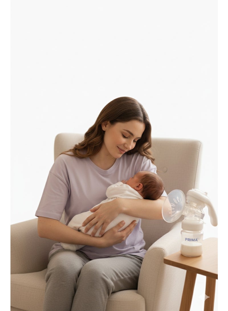 PRIMA Breast Pump – Mother’s companion at all times, providing you with a comfortable massage with effective suction. A milk bottle is attached for immediate use or storage. - Image 4