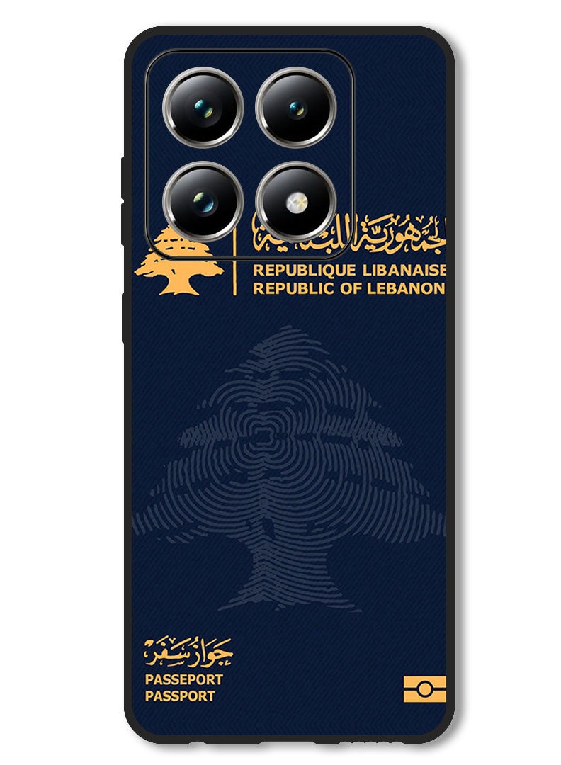 Theodor Case Compatible with Xiaomi 14T Pro Protection Shockproof Bumper Cover Lebanon Passport - Image 1