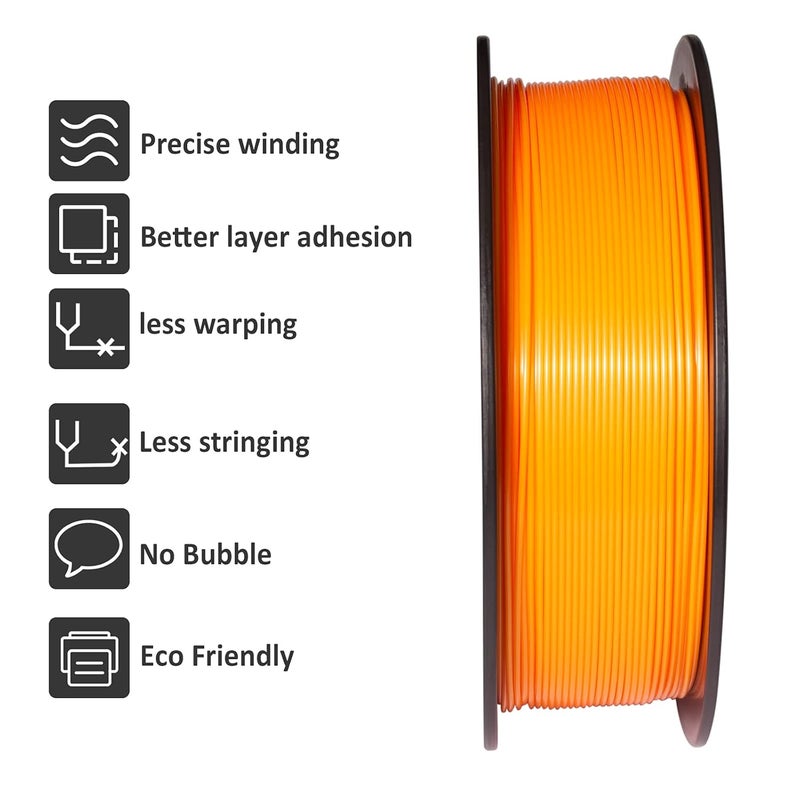 Geeetech Orange PLA 3D Printer Filament, PLA 3D Printer Filament 1kg Spool(2.2lbs) Dimensional Accuracy +/- 0.02 mm, 3D Printing Filament Fits for Most FDM 3D Printers - Image 5