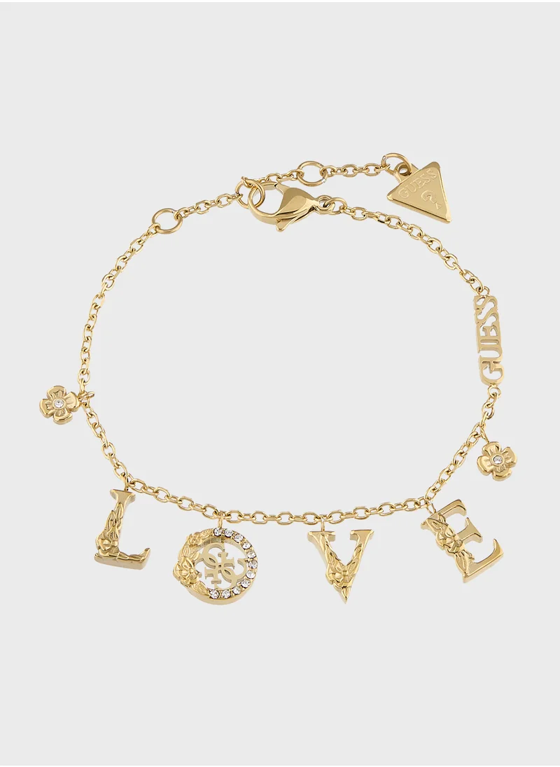 GUESS Jubb05033Jwygs Love&Flowers Multi Charm Bracelet