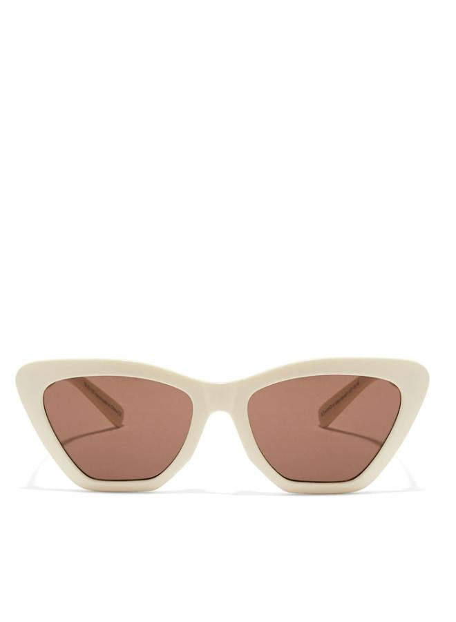 Blackout HATTIE Women White Sunglasses - Frame Material: Thermoplastic Rubber (TR90)- Frame Color: White-Lens Color: Brown  - Full Rim - Image 1