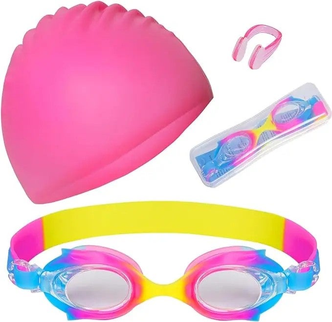 Bluejw Swimming Caps and Goggles Nose Clip Swimming Goggles Set Swimming Caps and Glasses - Image 2