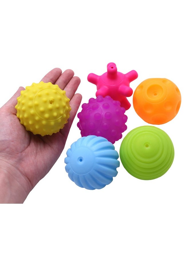 FIVOENDAR - 6 Pack Sensory Balls For Kids Massage Soft & Textured Balls Baby Hands Squeeze Balls Set Develop Kid'S Tactile Senses Toys For Touch Hand Ball - Image 1