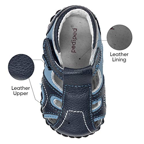 pediped Brody Originals Fisherman Sandal (Infant/Toddler),Navy/Light Blue,X-Small (0-6 months) - Image 3