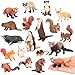 AENIMELY 18pcs Forest Animals Baby Figures Woodland Creatures Figurines Mini Mouse Squirrel Fox Beaver Raccoon Educational Toy Christmas Birthday Gift - Image 2