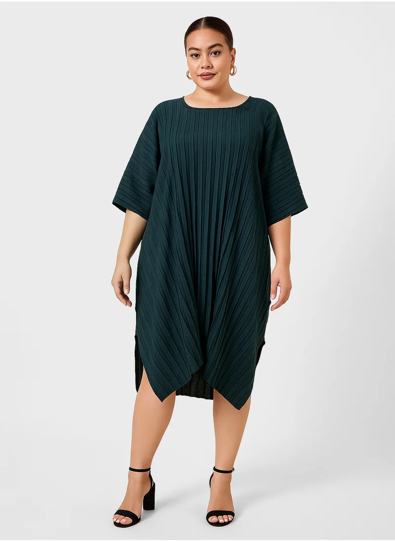 city chic Pleated Tunic Dress