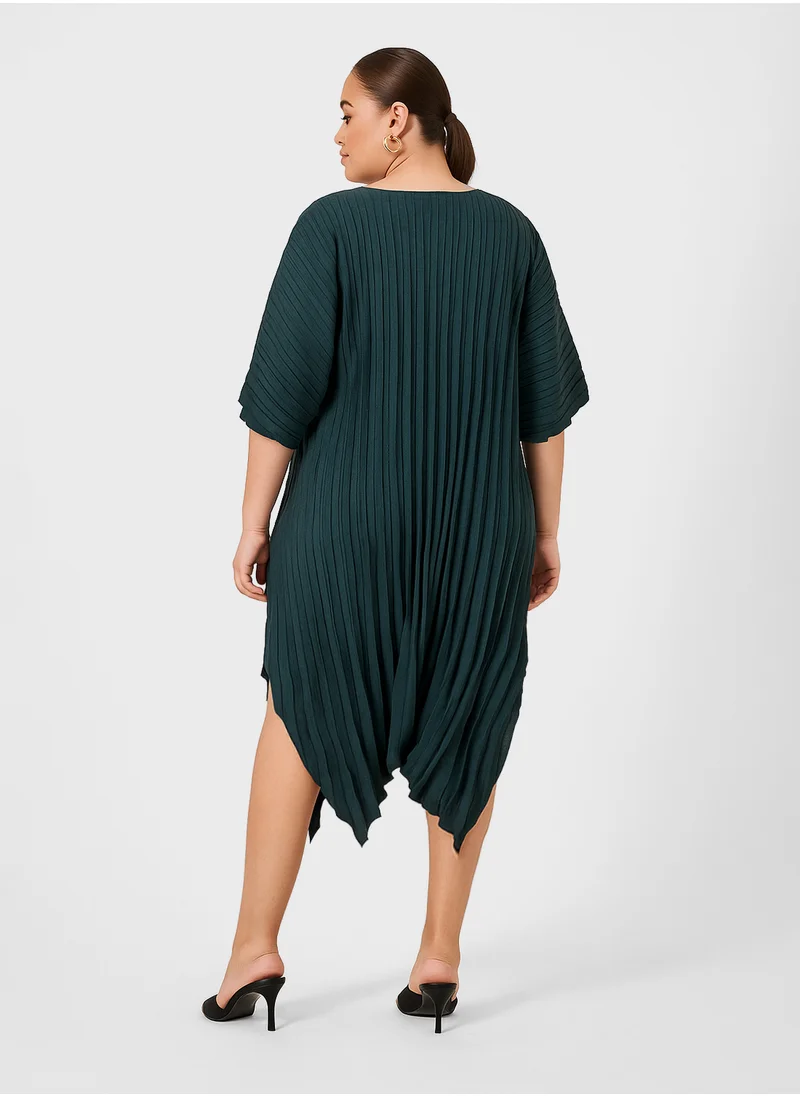city chic Pleated Tunic Dress