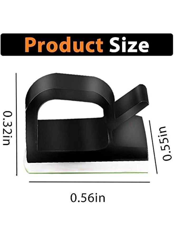 FYLX 50pcs Adhesive Cable Clips,Wire Clips,Car Cable Organizer,Cable Holder,Cable Wire Management,Cable Holder for Car,Office and Home (Black) - Image 2