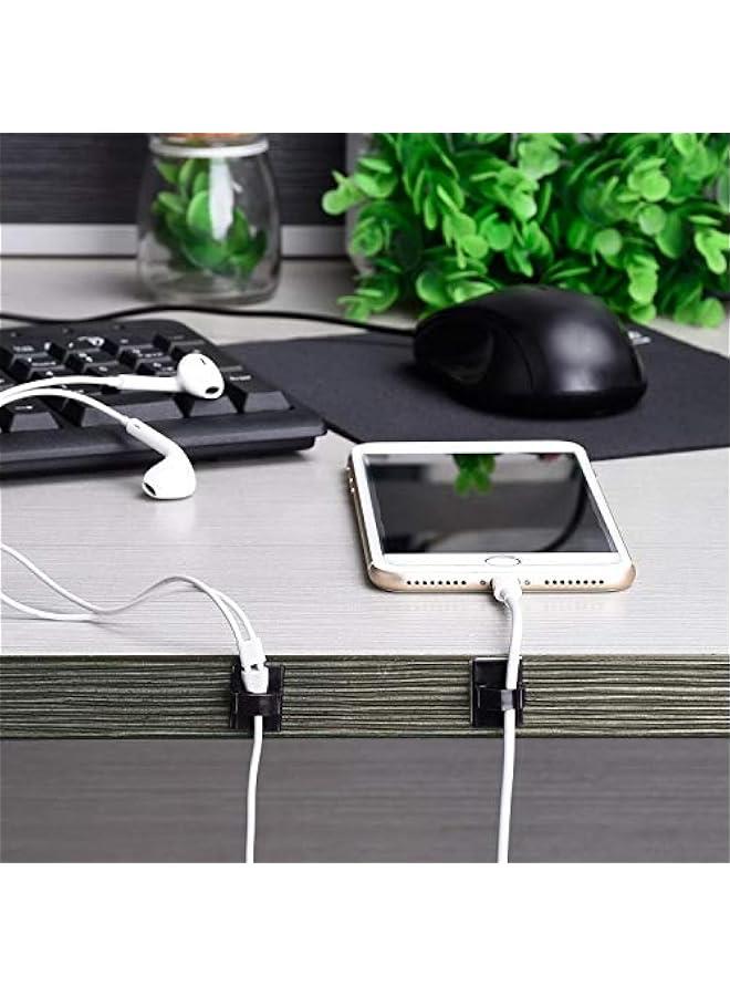 FYLX 50pcs Adhesive Cable Clips,Wire Clips,Car Cable Organizer,Cable Holder,Cable Wire Management,Cable Holder for Car,Office and Home (Black) - Image 4