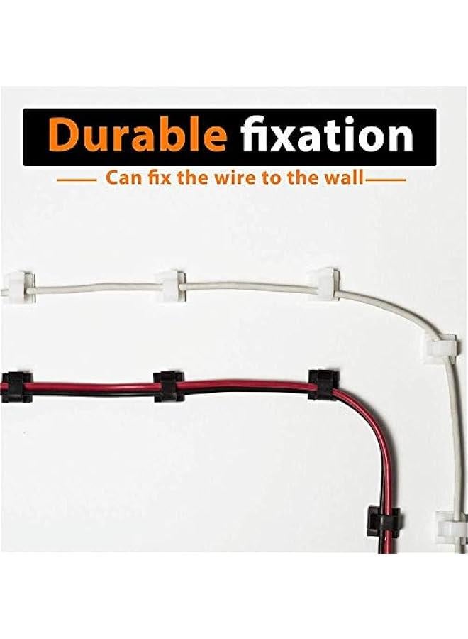 FYLX 50pcs Adhesive Cable Clips,Wire Clips,Car Cable Organizer,Cable Holder,Cable Wire Management,Cable Holder for Car,Office and Home (Black) - Image 5