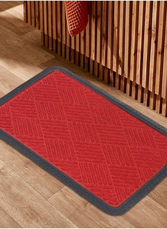 Status Contract Anti Slip Front Door Mat | Living Room Rug for Entrance Doors | Rubber Floor Mats for Home | Essential Small Rugs (Red), 38 X 58 Cm  - Image 1