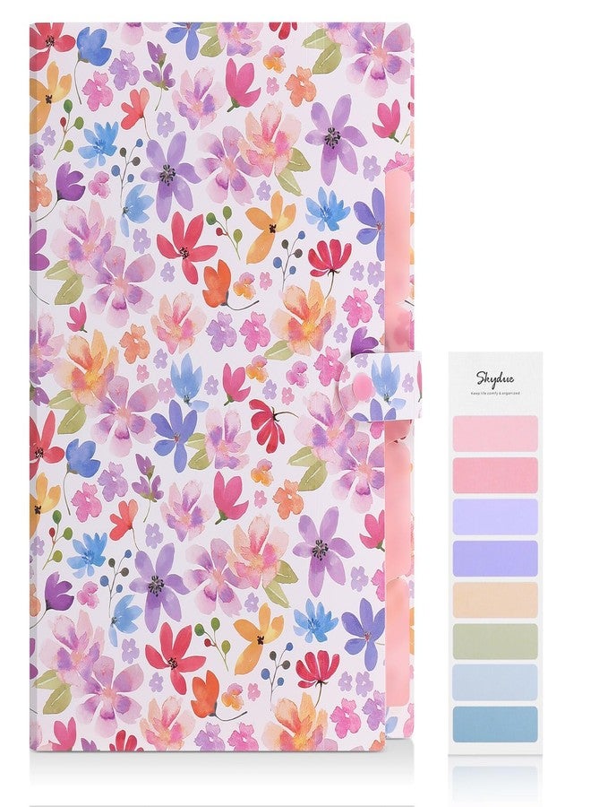 SKYDUE Expanding File Folder with 5 Pockets, Accordion File Organizer,Portable Receipt Paper Documents Organizer,Letter Size Filing Folder School Office Supplies, Purple - Image 2