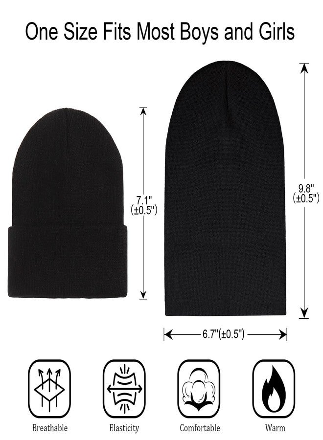 LYDTICK 24 Pack Kids Knit Beanies Bulk, Toddler Winter Hat Wholesale Warm Cuffed Caps for Boys Girls, Bright Color - Image 2