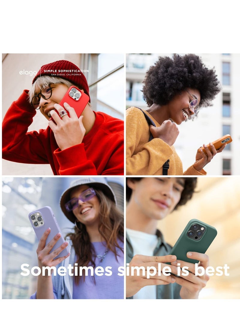 Compatible with iPhone 14 Pro Max Case, Liquid Silicone Case, Full Body Protective Cover, Shockproof, Slim Phone Case, Anti-Scratch Soft Microfiber Lining, 6.7 inch (Red) - Image 2