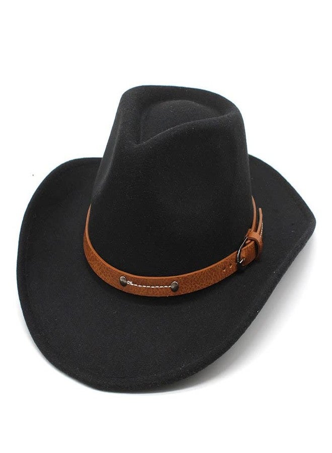 ASTOC Western Cowboy Hat Band With Buckle for Women and Men - Leather for Fedora Panama Hat (US, Alpha, One Size, Brown) - Image 2