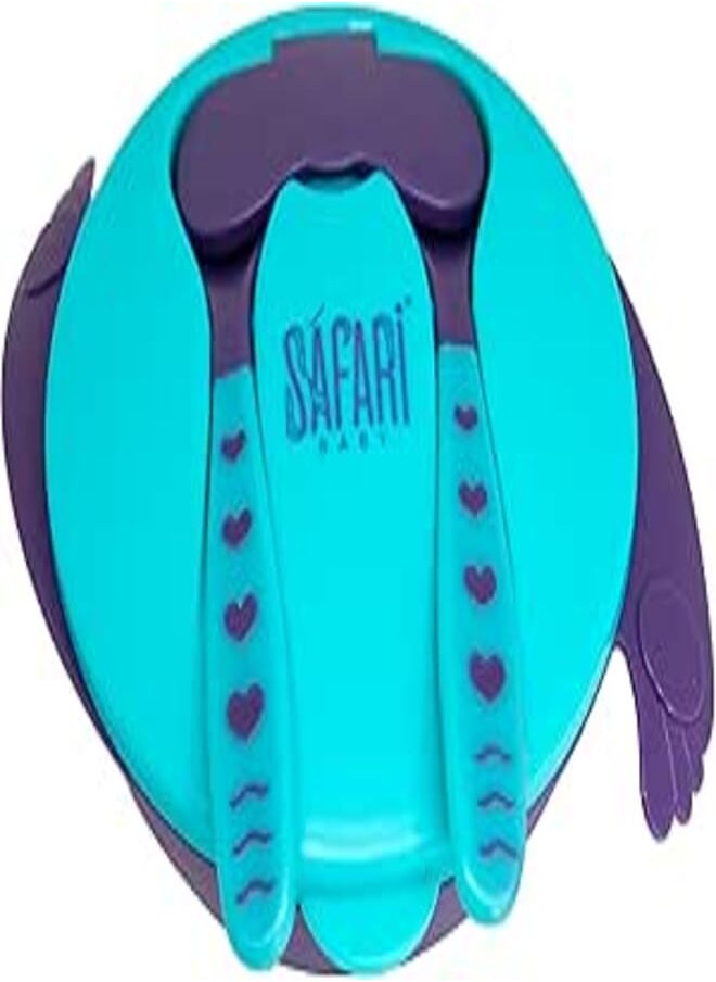Safari Safari dividable bowl with spoon and fork blue 1 piece 