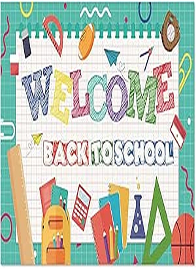 Welcome Back to School Backdrop Banner 110*180CM First Day of School Backdrop Welcome Back to School Party Decorations Supplies for School Classroom Office Photo Backdrop Decor Outdoor Indoor 
