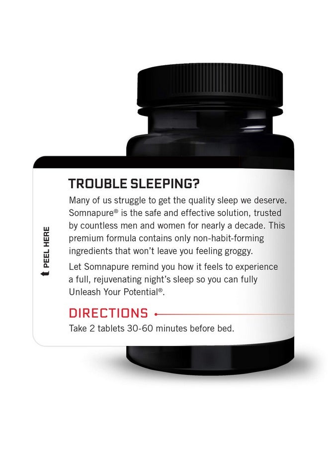 Force Factor - Force Factor Somnapure, 2-Pack, Drug-Free Sleep Aid for Adults with Melatonin, Valerian Root, and Lemon Balm, Non-Habit-Forming Sleeping Pills, Fall Asleep Faster, Wake Up Refreshed, 60 Tablets - Image 1