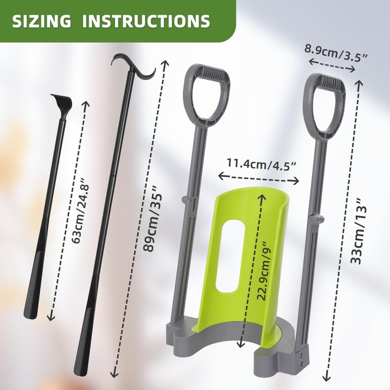 JFMkaer Compression Sock Aid Device - Sock Aids for Compression Stocking - Helper Device for Putting on Hosiery -with Replaceable Dressing Stick - Image 3