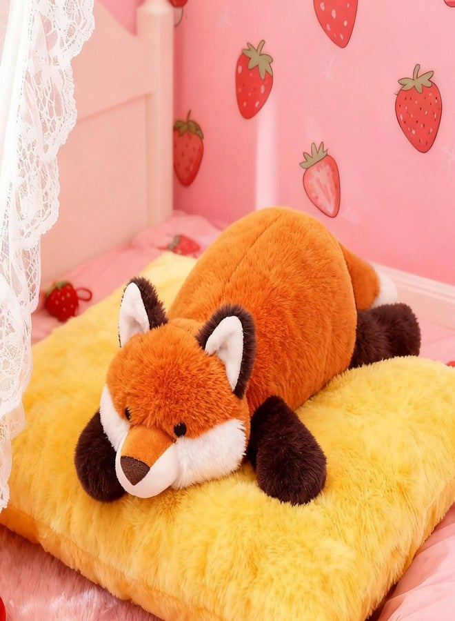 ARELUX Soft 22in Red Fox Stuffed Animals: Fox Plush Cute Cuddly Body Pillow Hug Sleeping Fluffy Wild Animal Toys Bed Decor Plushie Doll Friends Family Member - Image 3