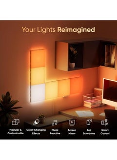 Nanoleaf Blocks Squares Starter Kit | Smart WiFi LED Panel System, 16M+ Colors, Low Energy, for Gamers, Vloggers, Influencers, Entertainment, Gaming, Living Room - 6 Pack  - Image 3