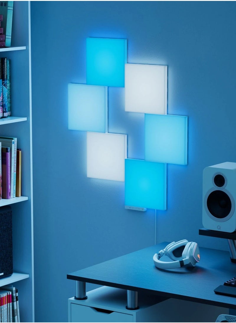 Nanoleaf Blocks Squares Starter Kit | Smart WiFi LED Panel System, 16M+ Colors, Low Energy, for Gamers, Vloggers, Influencers, Entertainment, Gaming, Living Room - 6 Pack  - Image 1